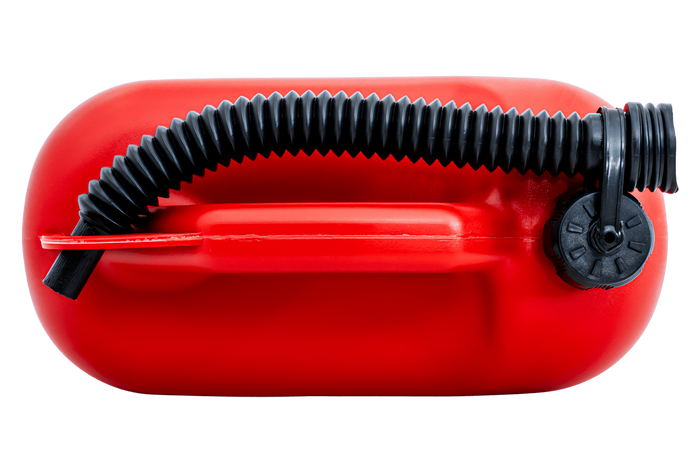 10L HERMON plastdunk med trakt, rød