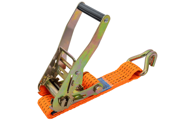 Sett med fire UNITRAILER 4m/50mm/5t oransje transportbelter med strammer