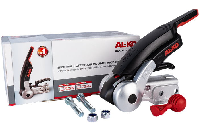 AL-KO AKS3504 kulefeste med stabilisator for en 3500 kg tilhenger med 60 mm rørdrag med tyveribeskyttelse