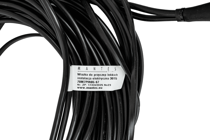 MANTES elektrisk installasjon tilhenger sele 7m 7-PIN PLUG-BAJONET 2x 5-PIN