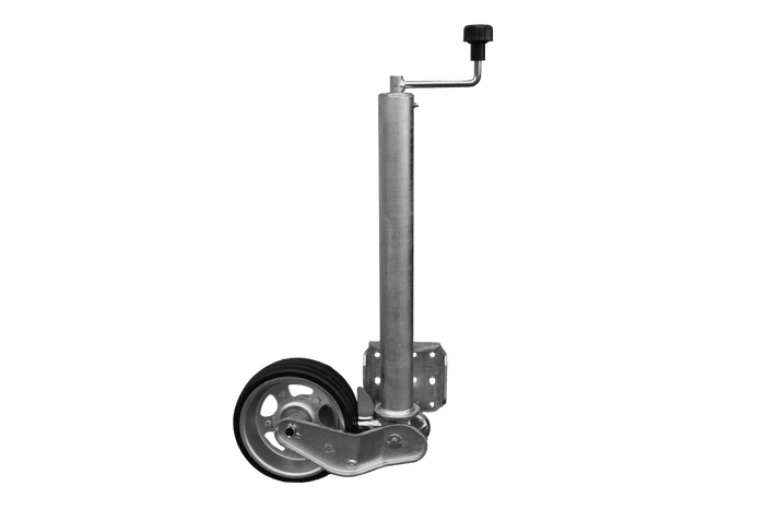 UNITRAILER automatisk støttehjul med håndtak 500 kg 60 mm 660-904 mm