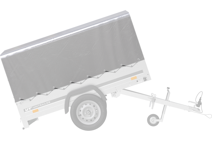 Rammedeksel h-800 UNITRAILER presenning for tilhenger 200x125cm GARDEN 201 KIPP