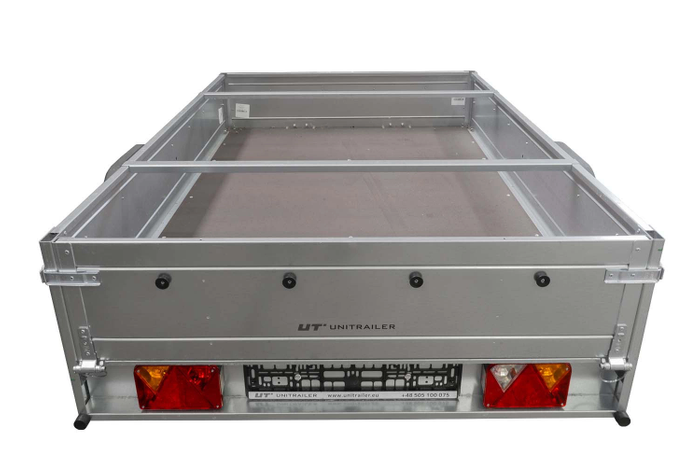 Tilhengerstativ H-0 med flat presenning grå HAGETRAILER 200 KIPP