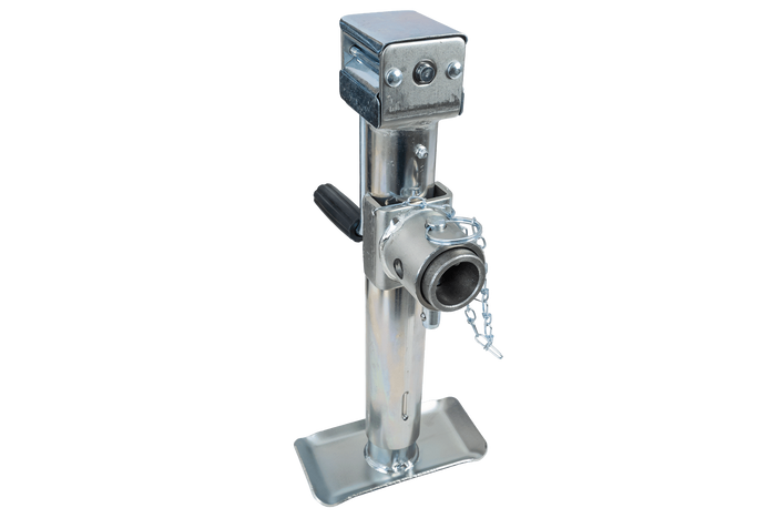 Uttrekkbar støtte med UNITRAILER TJ5001+TJ5002A adapter for 1300 kg flatbed-tilhenger 364–614 mm