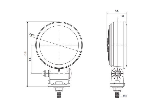 LED-arbeidslampereflektor FRISTOM FT-364 SLIM 6xLED 1500lm