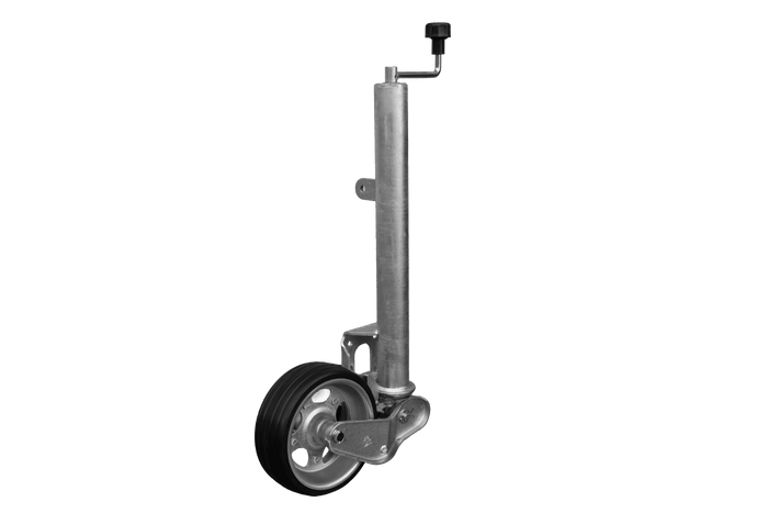 UNITRAILER automatisk støttehjul med håndtak 500 kg 60 mm 660-904 mm