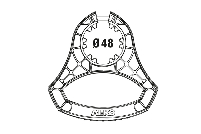 AL-KO 1931978 manøvreringshåndtak for 48 mm støttehjul
