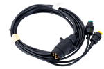 MANTES elektrisk installasjon, tilhengerledningsnett 4m, 7PIN-plugg, 2x5PIN-bajonetter