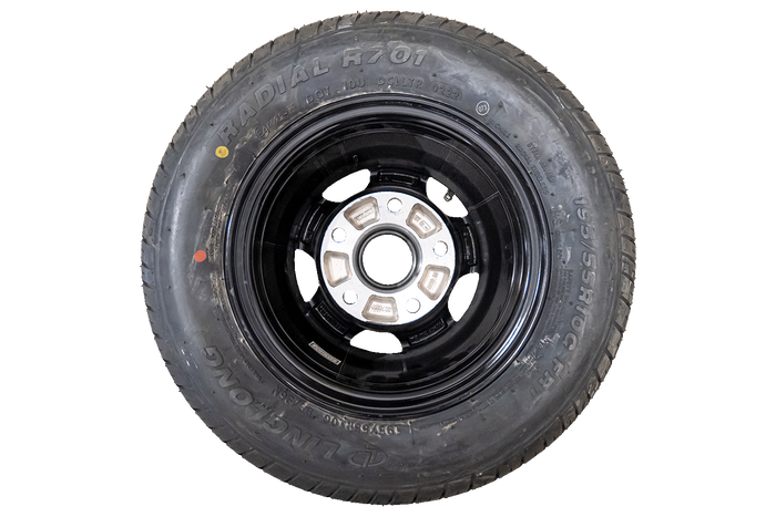 UTSALG Forsterket felg for tilhenger LINGLONG DEKK 195/55 R10C 98/96N ALUMINIUMSFELG ENHETSHENGER 6Jx10" 5x112 ET:-4