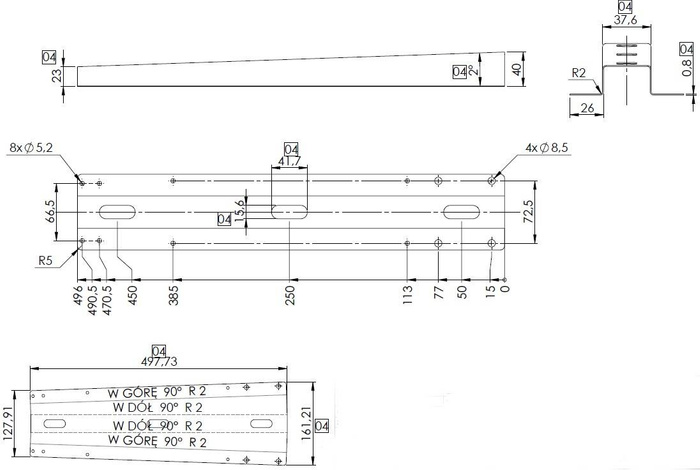 Tilhengersideforsterkninger 4x 40 cm for UNITRAILER MARTZ TEMARED