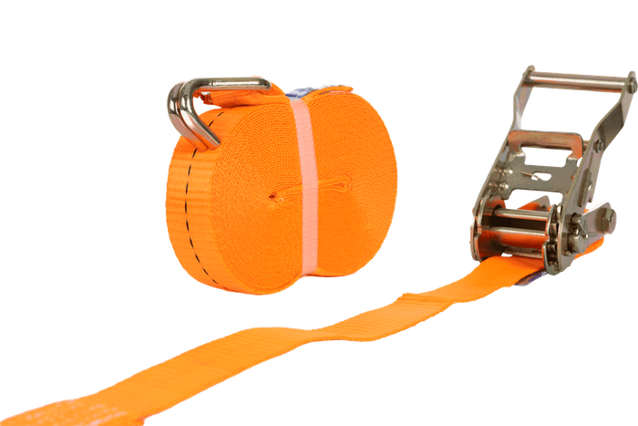 UNITRAILER 10m/25mm/1t oransje transportbånd med strammer