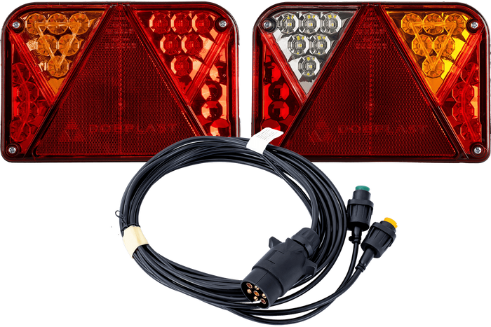 DOBPLAST DPT35 LED-baklykter + MANTES 4m 7PIN-ledning