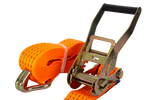 Sett med fire UNITRAILER 5m/50mm/5t oransje transportbelter med strammer