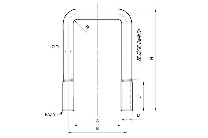 DROMET firkantklemme type C M8 43/81 (1 1/4")