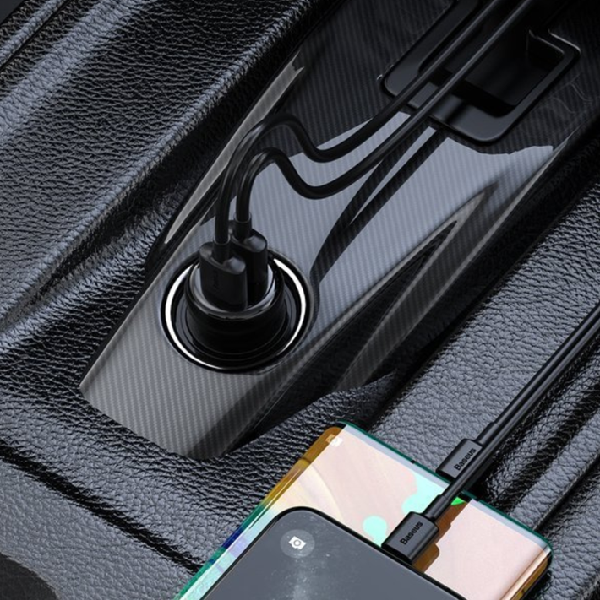 FM-sender BASEUS T-type S-16 bluetooth 5.0 MP3 + billader 2x USB