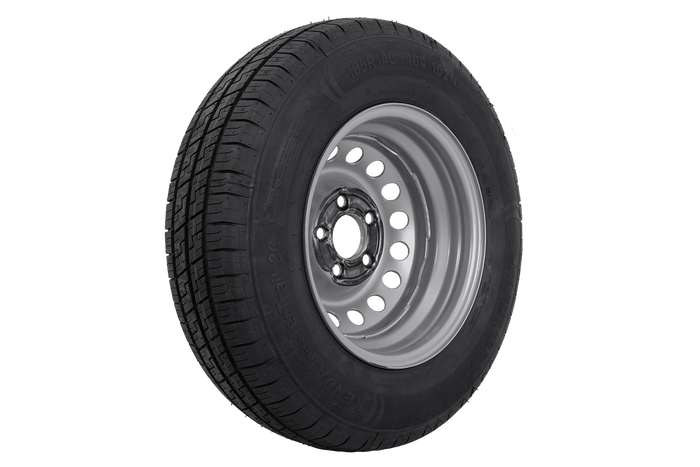 Forsterket hjul for tilhenger KENDA DEKK 185/80 R14C 104/102N KENDA FELG 5.5Jx14"H2 5x112 ET:30
