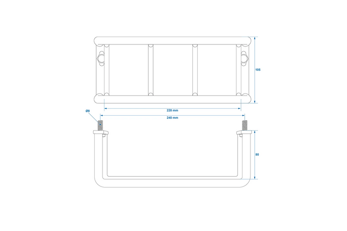 ProPlus beskyttelsesgitter til bakre tilhengerlys baklysdeksel 228x105x80mm