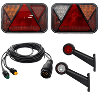 Lyssett: FRISTOM LED-baklys + HORPOL LED-sidemarkeringslys + MANTES 5,5 m 13-PIN sele