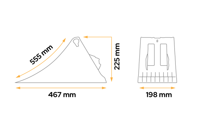 LOKHEN hjulkloss h: 225 mm E53 / komplett med holder