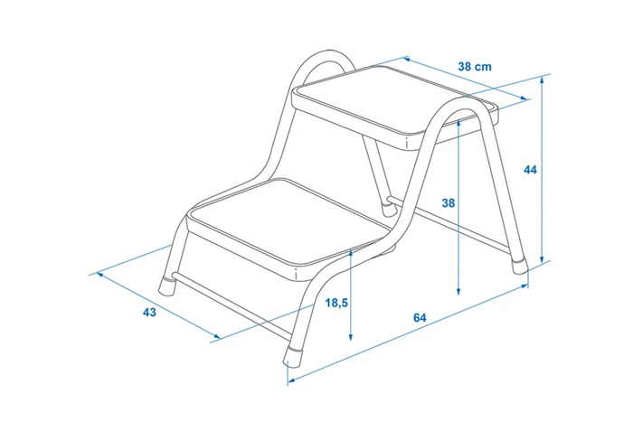 ProPlus 360829V01 totrinns stigtrinn for en 150 kg campingvogn