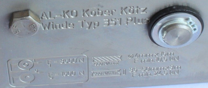 AL-KO type 351 PLUS manuell vinsj