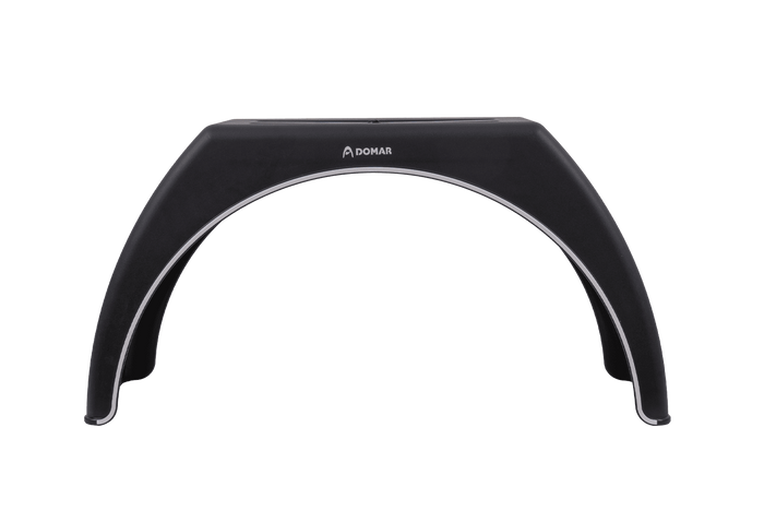 Tilhengerskjerm 15-17,5" DOMAR DK3114 flat hjulbue 950/300 mm med hvite detaljer
