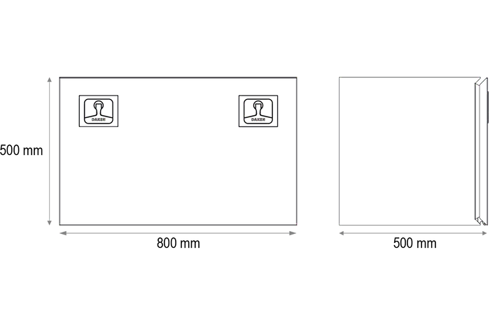 DAKEN verktøykasse 8Z1340 Z13 800x500x500mm 180l