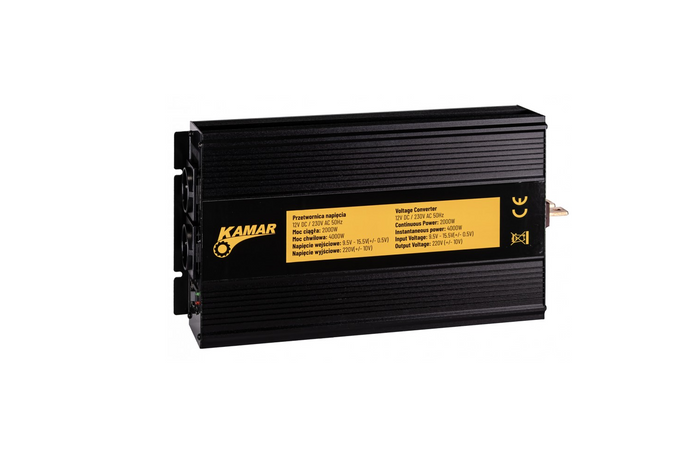 Spenningsomformer 12V/230V (2000/4000W) KAMAR E1930