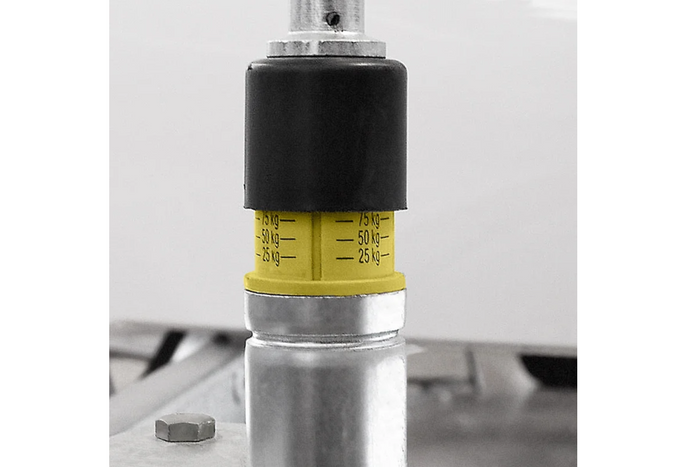 ProPlus 341510 støttehjul 150 kg 48 mm 800–1040 mm med skala