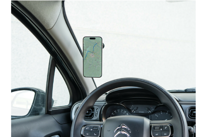 Magnetisk telefonholder med magnetisk fin og sugekopp