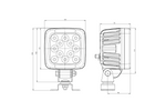 LED-arbeidslampereflektor WAŚ W144/70 1206 12xLED 4000lm