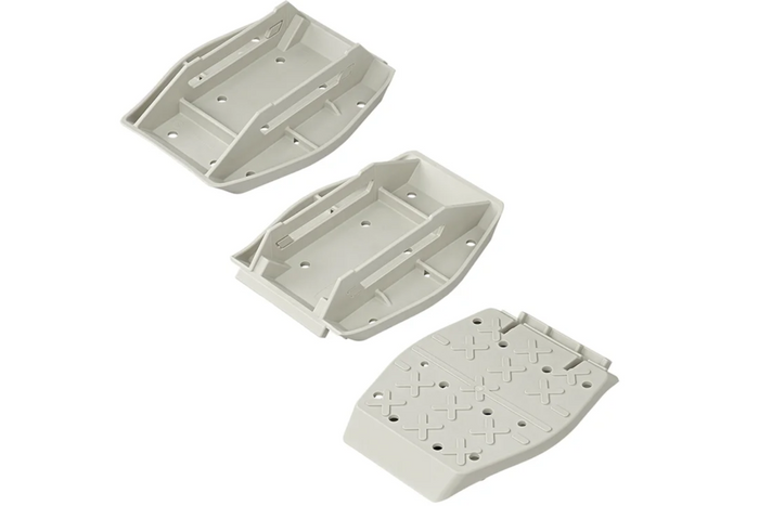 Sett med fire ProPlus 361519 tilhengerstabilisatorstøtteputer med fjær 20,5 x 27,5 cm