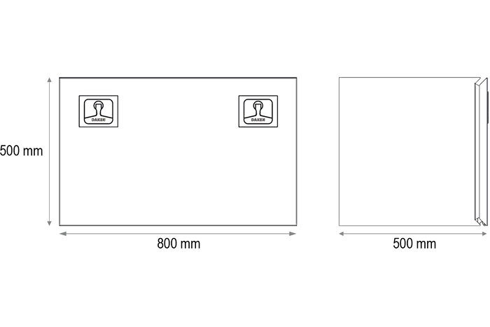 DAKEN verktøykasse 8Z2340 Z23 800x500x500mm 180l