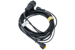 MANTES elektrisk installasjon, tilhengerledning, 4,5 m, 13-pins plugg, 2x5-pins bajonetter