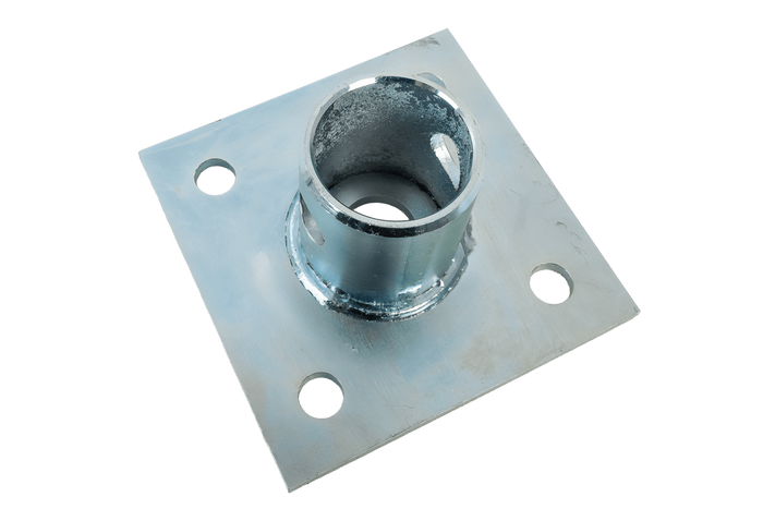 Uttrekkbar støtte med UNITRAILER TJ5002+TJ5002A adapter for 1300 kg flatbed-tilhenger 560–940 mm