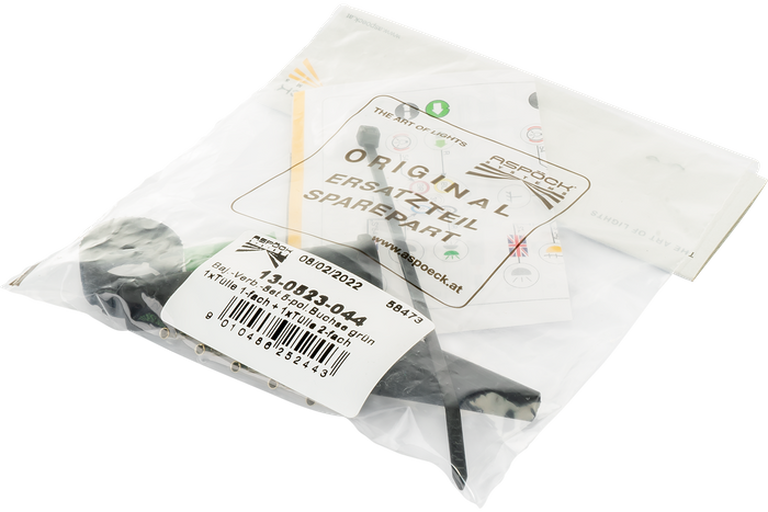 ASPÖCK 5-PIN bajonettkontakt for 12V baklykter, grønn