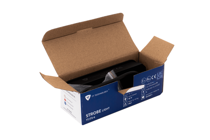 TT Technology TT.173-6 LED strobe varsellampe, oransje