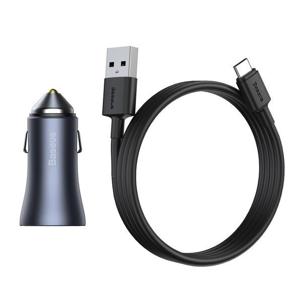 BASEUS Golden Pro 2xUSB 40W billadersett + USB-kabel