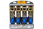 Sett med fire transportbelter med strammer UNITRAILER 4m/25mm/0,68t blå
