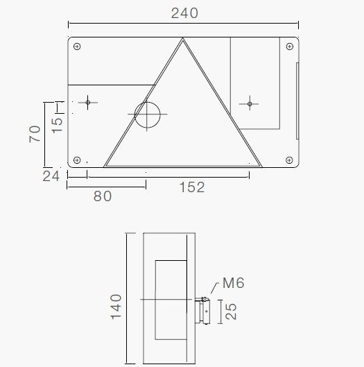 ASPÖCK Multipoint I baklyktdeksel, venstre