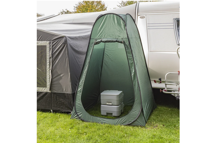 ProPlus 370415V01CR Bærbart campingtoalett grått 10L/20L