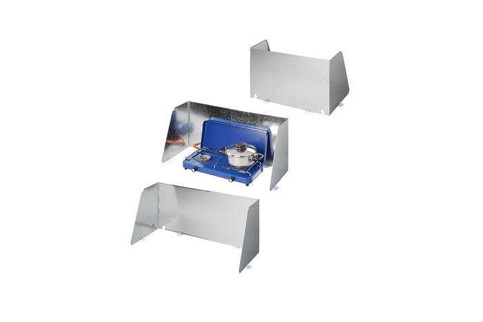 ProPlus 370340V03 Sammenleggbar vindskjerm for campingkomfyrer og -brennere, 37–70 cm