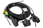 MANTES elektrisk installasjon, båthengerledningsnett 9,57m, 13PIN-plugg, 2x 5PIN-bajonetter