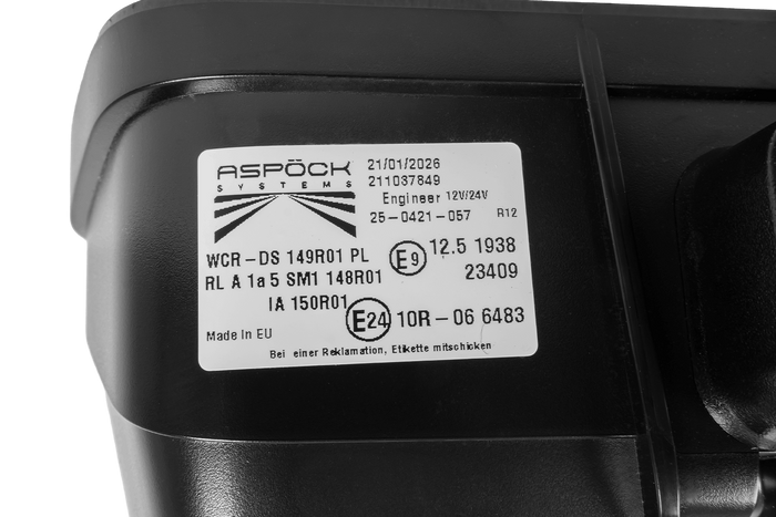 ASPÖCK LuxLED II LED-frontlykt 7 funksjoner 6-pin DEUTSCH DT06-6S venstre