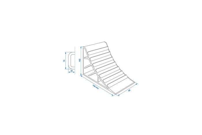 Sett med to ProPlus hjulklosser 341347 h:102mm 4000kg