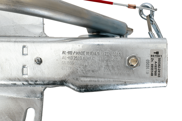 AL-KO 251G overløpsanordning med AK301 tilhengerfeste for en 3000 kg tilhenger med V-type drag