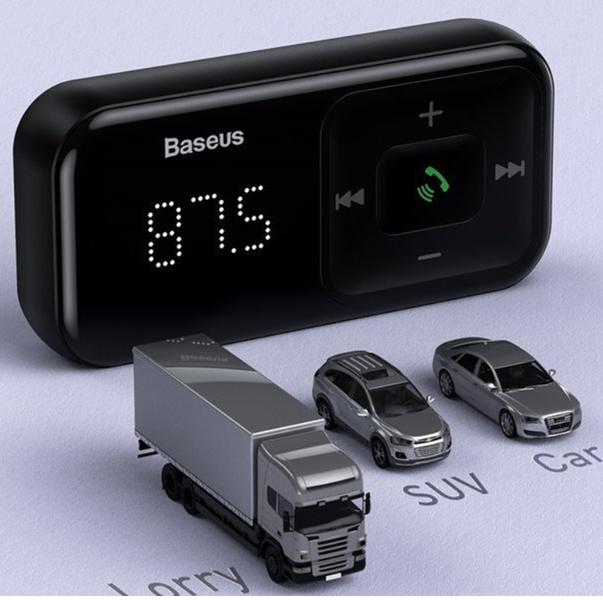 FM-sender BASEUS T-type S-16 bluetooth 5.0 MP3 + billader 2x USB