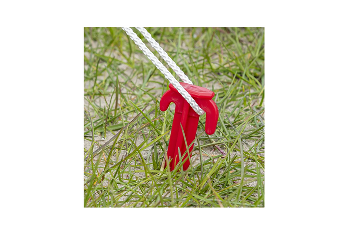 Sett med seks ProPlus teltplugger 364824 plastplugger for feste av barduner 19 cm