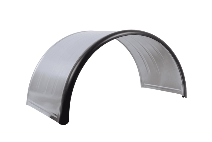 Dobbelskjerm for tilhenger 17,5-19,5" DOMAR DK7140 hjulbue 1000/500 mm metall med gummikant