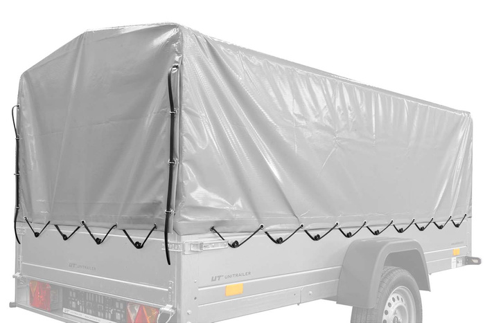 Deksel til rammen h-800 UNITRAILER presenning til henger 264x125cm GARDEN 264 KIPP og EXPERT PLUS 2612
